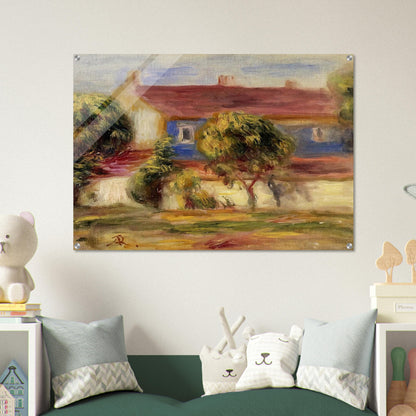 The Artist s House - Pierre-Auguste Renoir Acrylic Print - 70x100 cm / 28x40″ inches