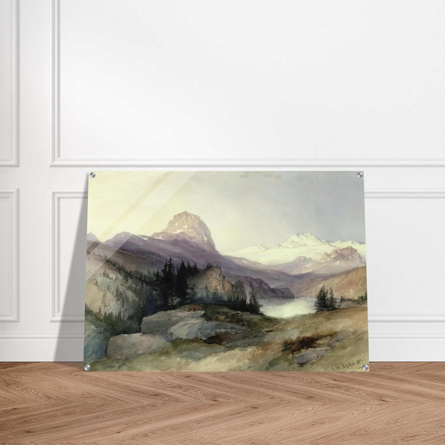 In the Bighorn Mountains - Thomas Moran Acrylic Print - 70x100 cm / 28x40″ inches