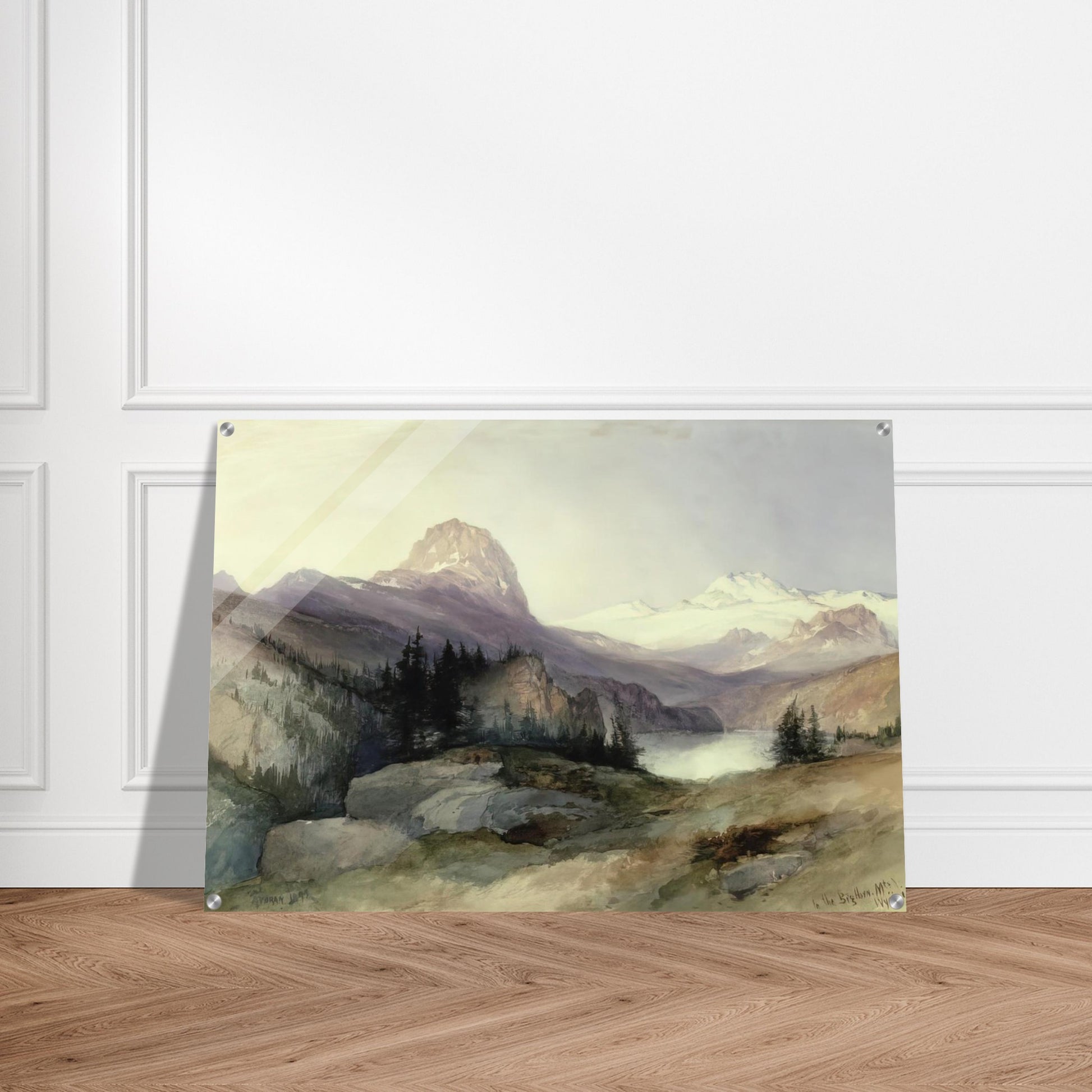 In the Bighorn Mountains - Thomas Moran Acrylic Print - 70x100 cm / 28x40″ inches