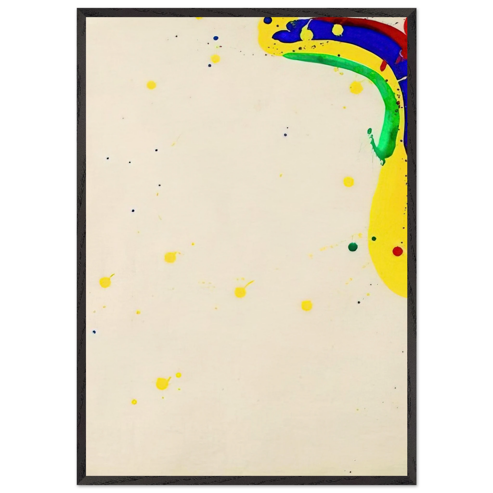 Untitled  SF64-062  - Sam Francis Framed Art Print – Black Wooden Frame - Default Title - -Framed Art Print