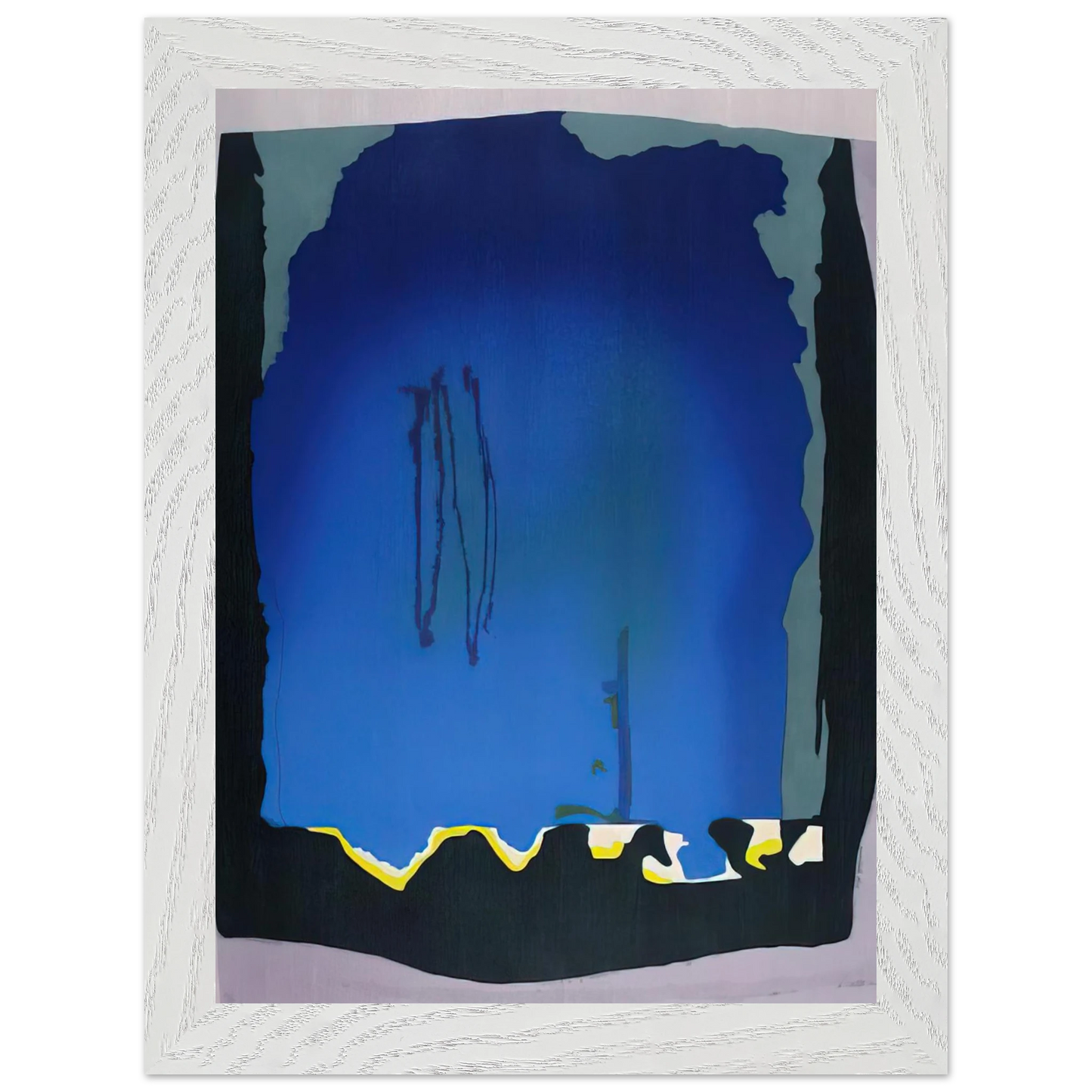 Helen Frankenthaler - Freefall - 1992 Wall art - A2 (42 x 59.4  cm) - Premium Wooden Framed Poster With Fine Art Paper - Wood frame