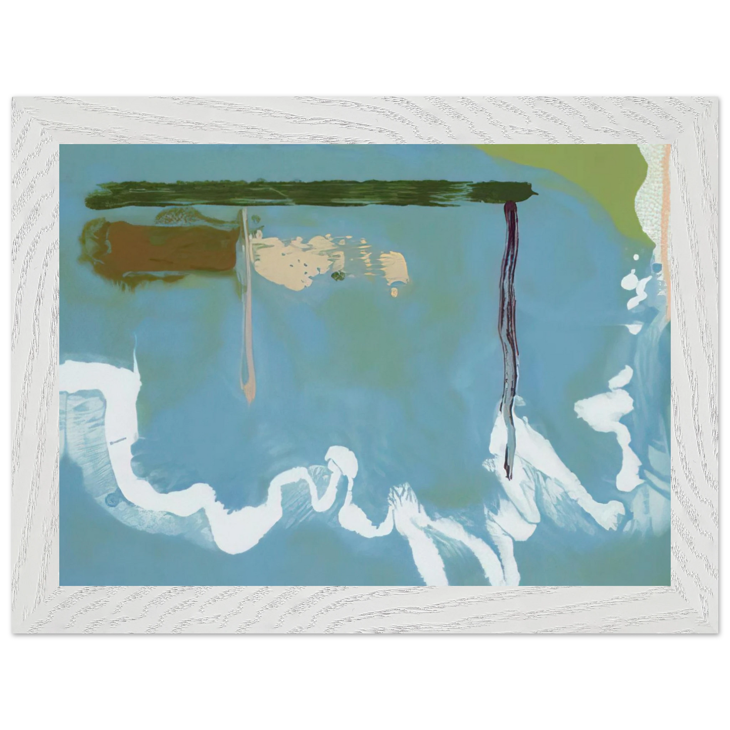 Helen Frankenthaler - Skywriting - 1997 Wall art - A3 (29.7 x 42  cm) - Premium Wooden Framed Poster With Fine Art Paper - Black frame