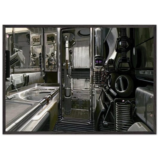 Syd Mead N16 - Syd Mead Framed Art Print – Black Wooden Frame - Default Title - -Framed Art Print