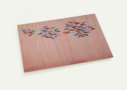 Colors on Gray Pink - 1976 By Robert Goodnough Pack of 10 Post Cards | Robert Goodnough Post Cards | A6 (10.5 x 14.8 cm) - 4.1 x 5.8 inches