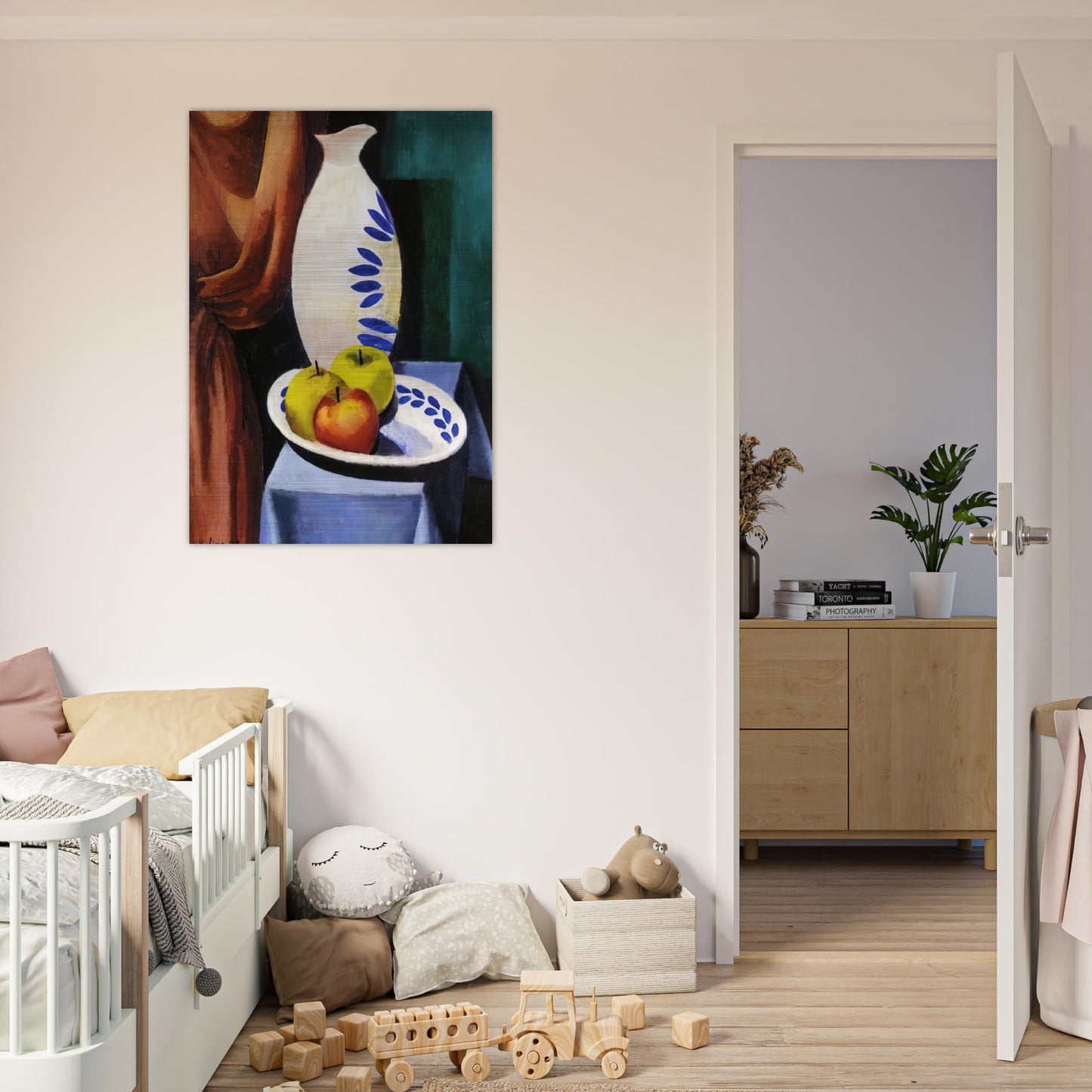 STILL LIFE WITH WHITE PITCHER 1917 - Moise Kisling Brushed Aluminum Print - 70x100 cm / 28x40 inches | Moise Kisling Aluminum Print | Moise Kisling Prints