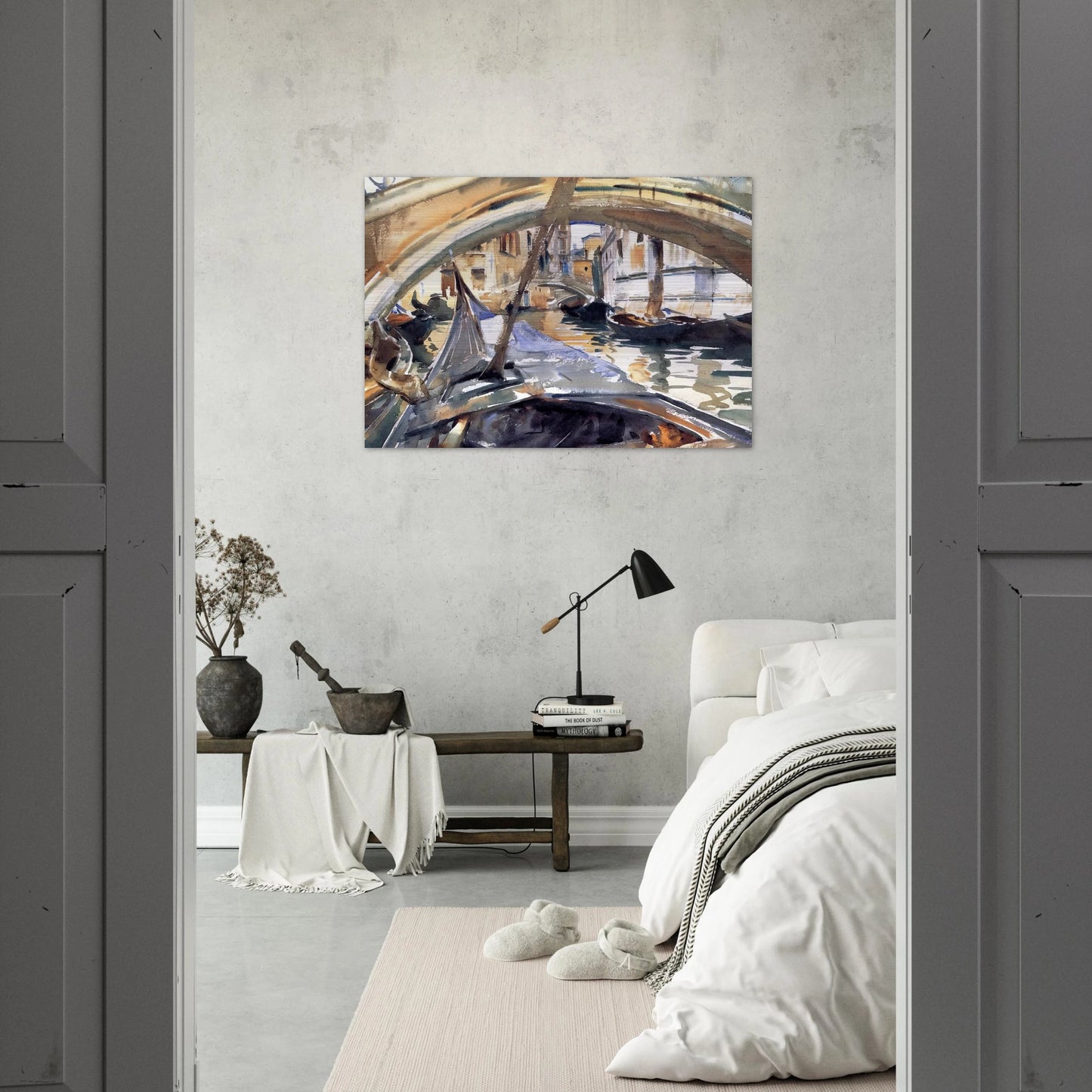 Rio de Santa Maria Formosa - John Singer Sargent Brushed Aluminum Print - 70x100 cm / 28x40 inches | John Singer Sargent Aluminum Print | John Singer Sargent Prints