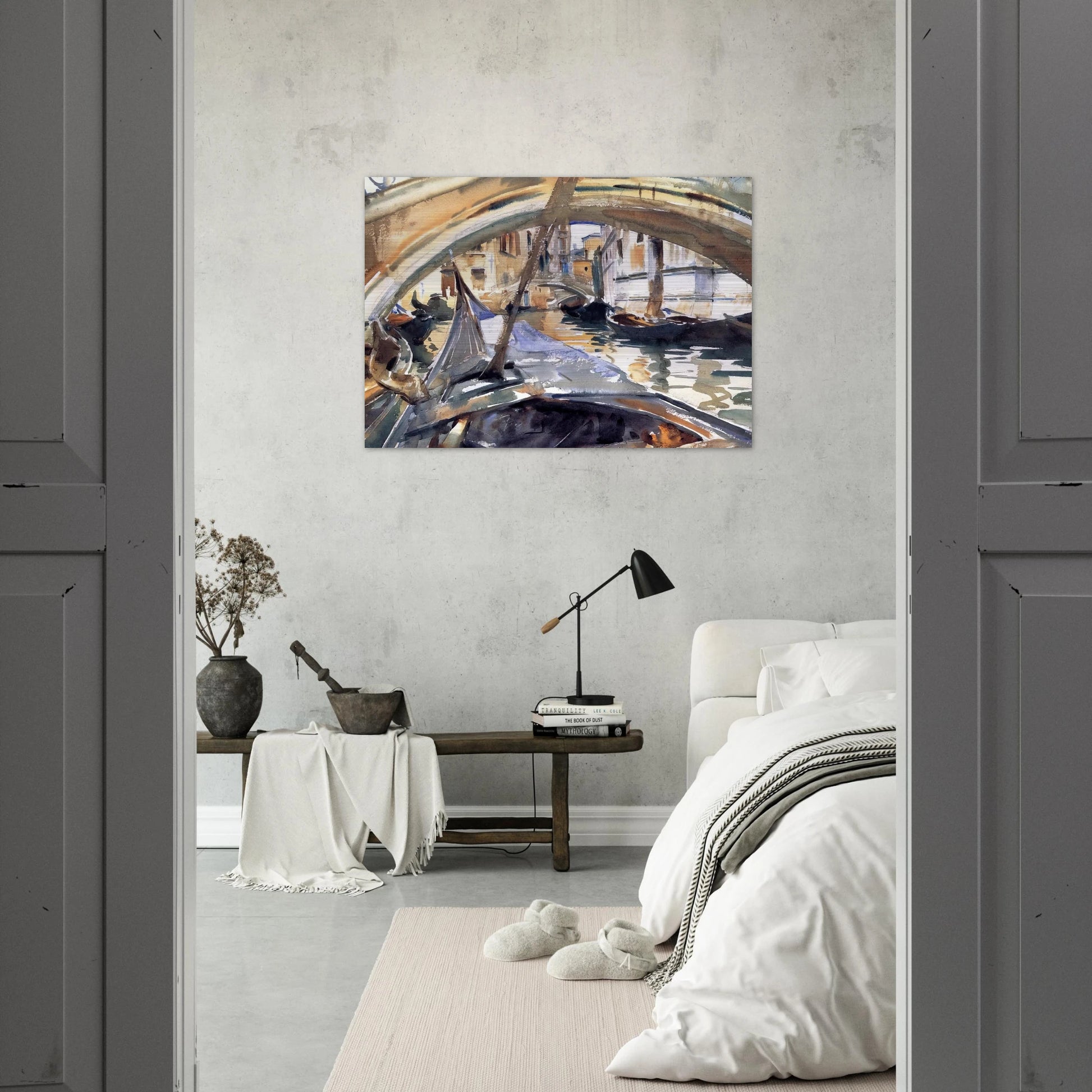 Rio de Santa Maria Formosa - John Singer Sargent Brushed Aluminum Print - 70x100 cm / 28x40 inches | John Singer Sargent Aluminum Print | John Singer Sargent Prints