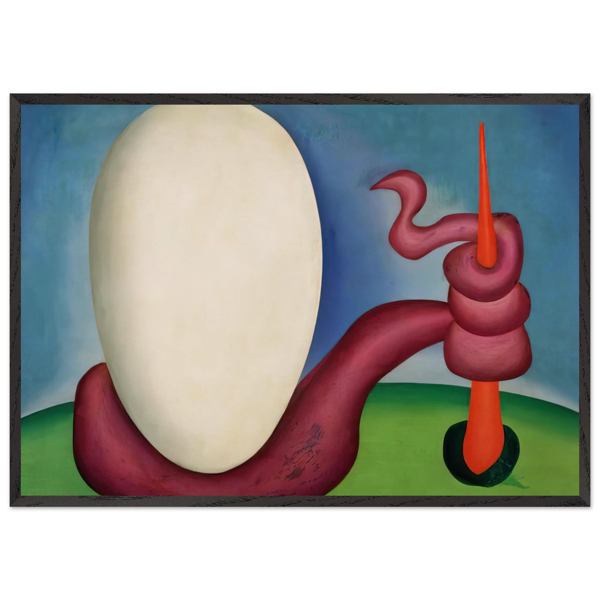 The Egg - Tarsila do Amaral Framed Art Print – Black Wooden Frame - Default Title - -Framed Art Print