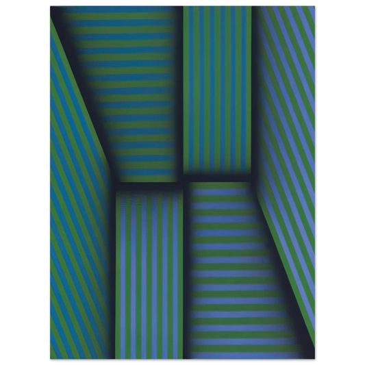 Omar Rayo - Scarlatti's Garden - Op Art Fine Art Poster - Default Title