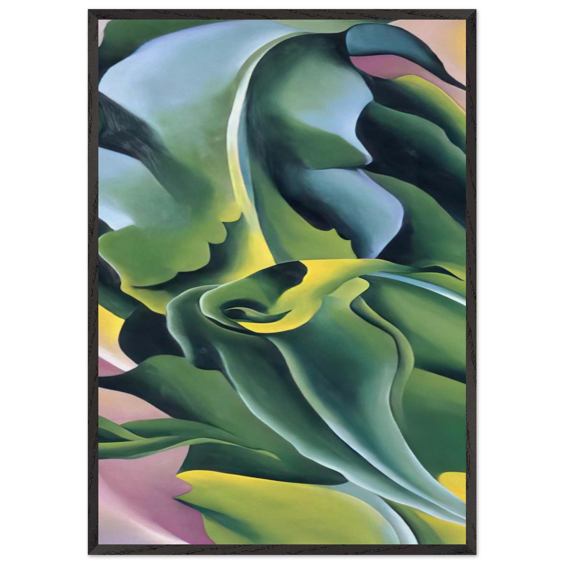 Corn No 2 - Georgia OKeeffe 70x100 cm / 28x40 inches Framed Art Print – Black Wooden Frame