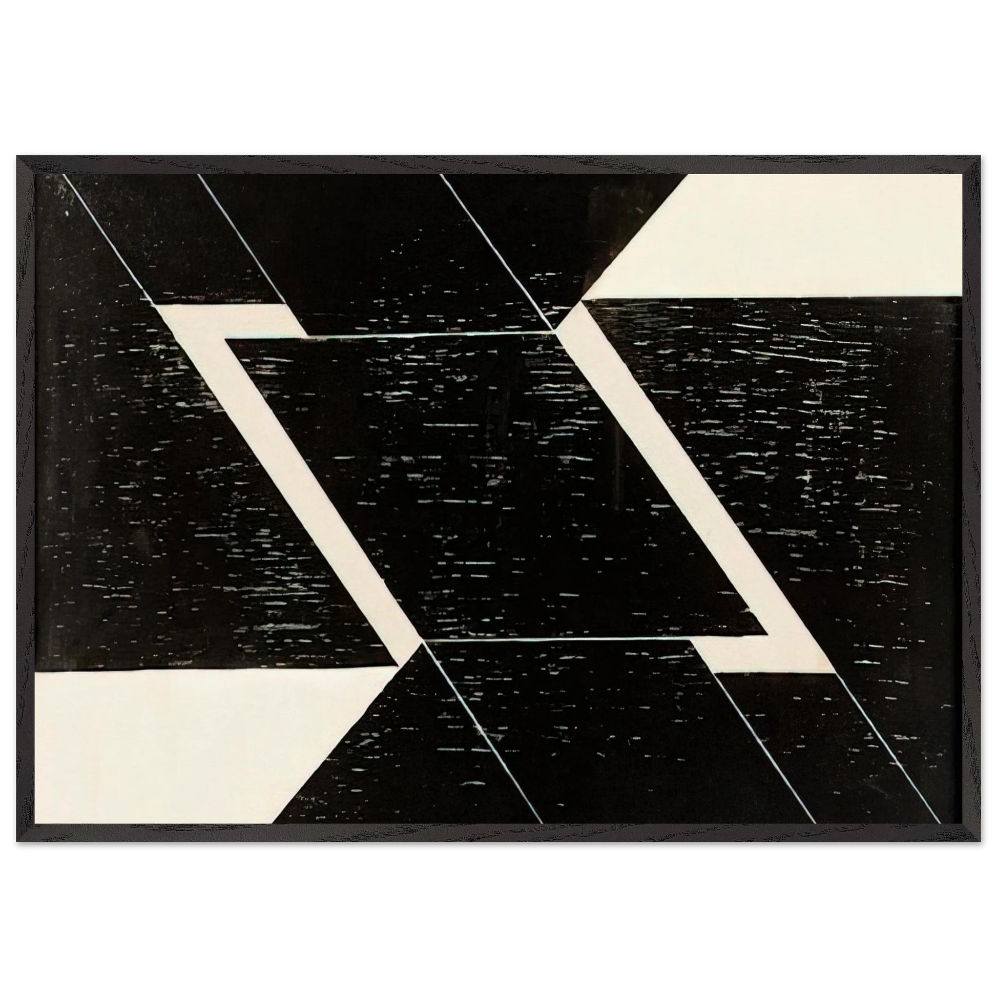 Tecelar - 1955 - Lygia Pape Framed Art Print – Black Wooden Frame - Default Title - -Framed Art Print