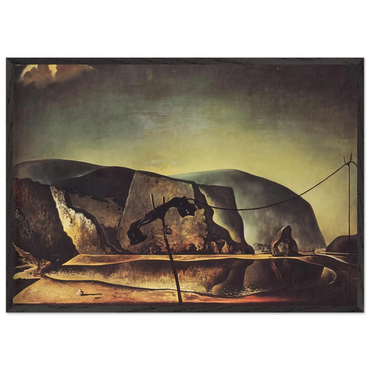 MOUNTAIN LAKE - Salvador Dali Framed Art Print – Black Wooden Frame - Default Title - -Framed Art Print