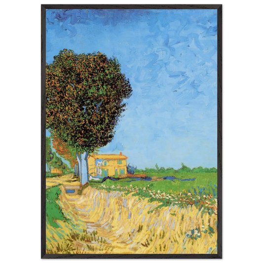 A Lane near Arles - Vincent van Gogh Framed Art Print – Black Wooden Frame - Default Title - -Framed Art Print