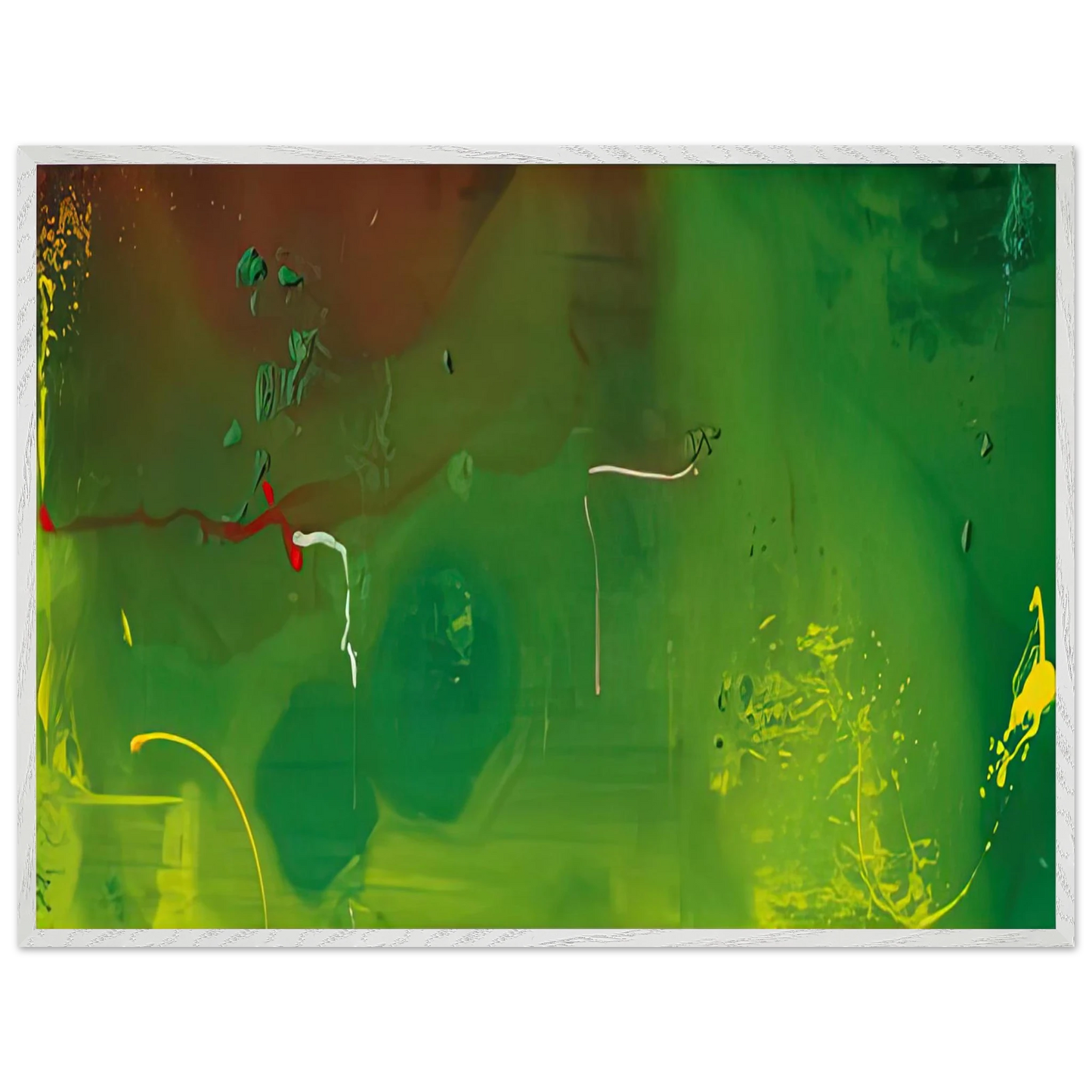 Helen Frankenthaler - Petroglyphs, 1990- Wall Art - 21x29.7 cm / 8x12" - Premium Wooden Framed Poster With Fine Art Paper - White frame