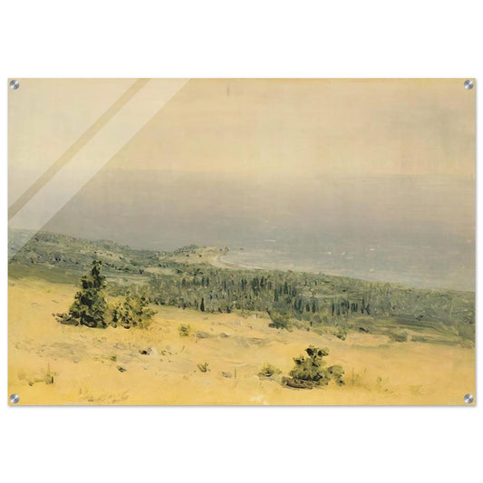 View of the beach and sea from the mountains. Crimea - Arkhyp Kuindzhi Acrylic Print - 70x100 cm / 28x40″ inches | Arkhyp Kuindzhi Wall Art | Arkhyp Kuindzhi Prints