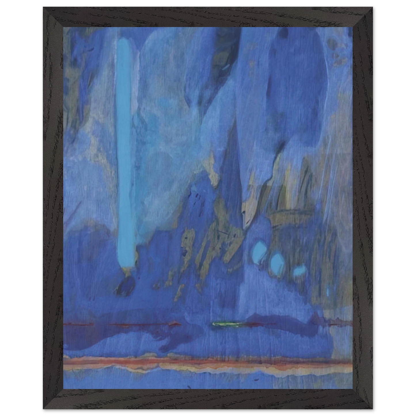 Helen Frankenthaler - Tales of Genji III - 1998 Wall art - 13x18 cm / 5x7 inches - Premium Wooden Framed Poster With Fine Art Paper - White frame