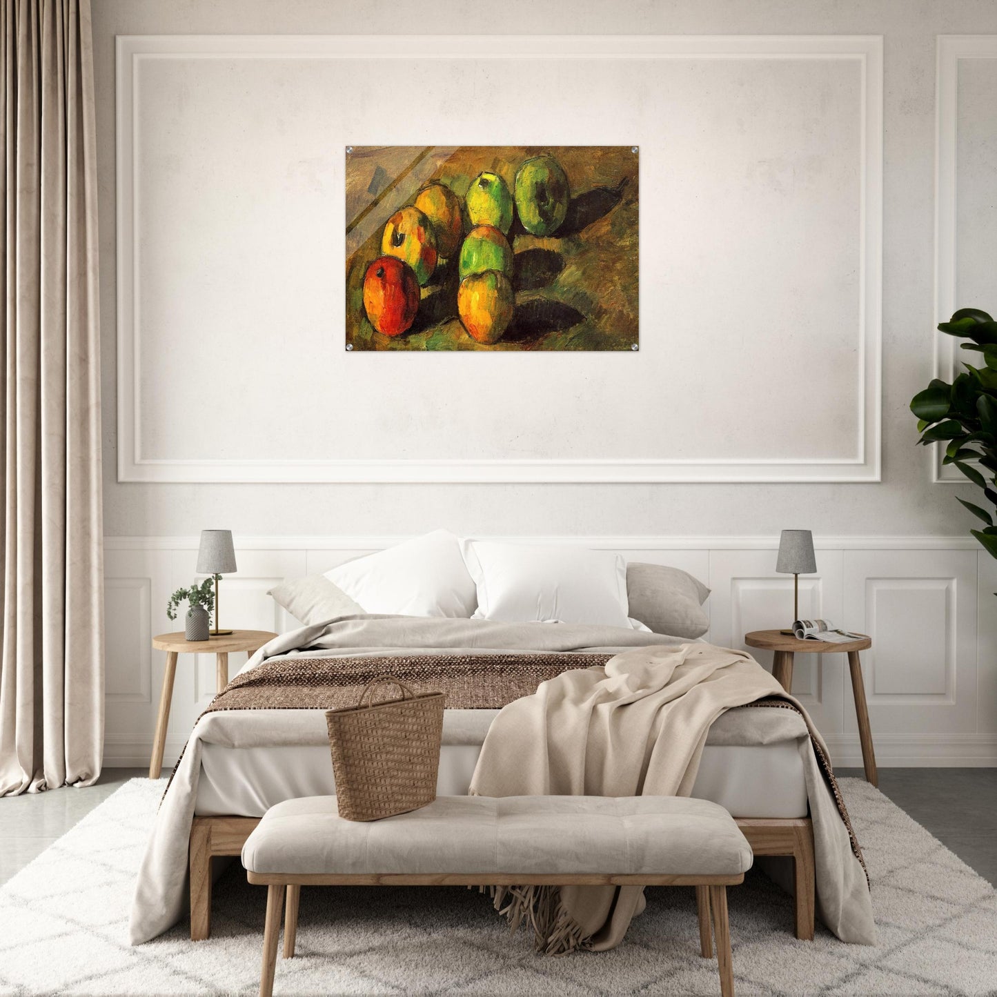 Still life with seven apples - Paul Cézanne Acrylic Print - 70x100 cm / 28x40″ inches