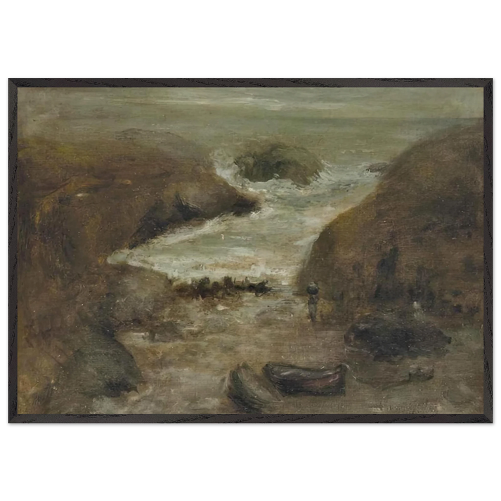 BELLE ILE 1896 1 - Henri Matisse 70x100 cm / 28x40 inches Framed Art Print – Black Wooden Frame