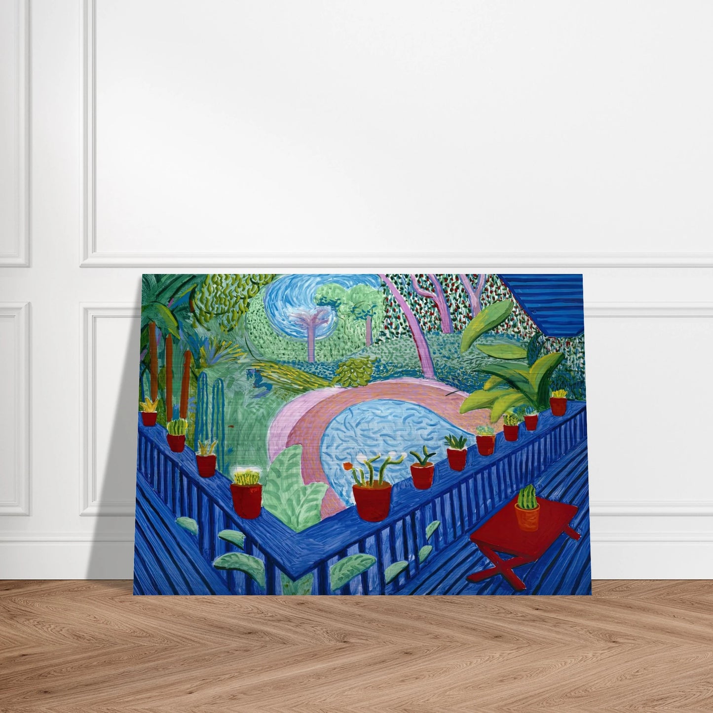 David Hockney - David Hockney Brushed Aluminum Print - 70x100 cm / 28x40 inches | David Hockney Aluminum Print | David Hockney Prints