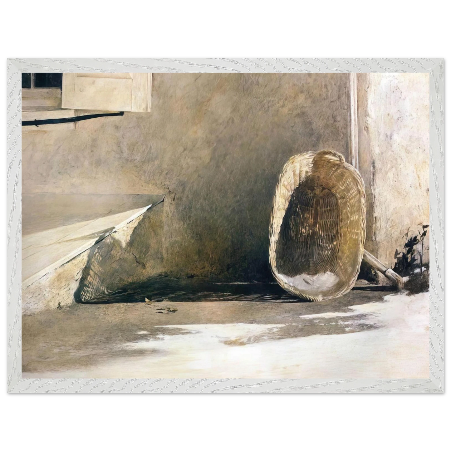Andrew Wyeth - MONDAY MORNING Wall Art - 30x40 cm / 12x16 inches - Premium Wooden Framed Poster With Fine Art Paper - White frame