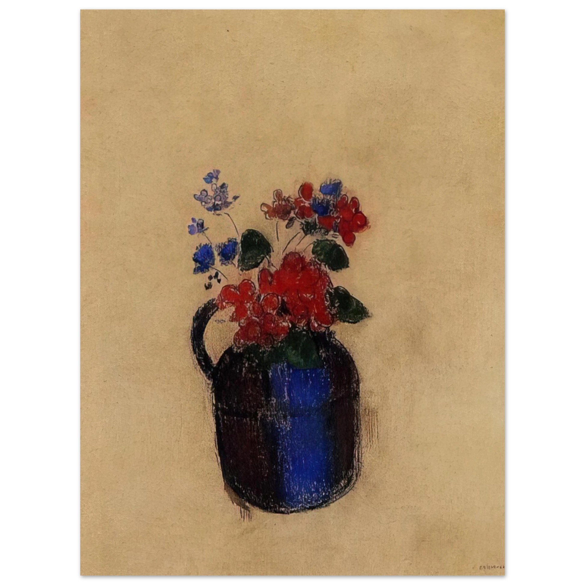 Odilon Redon - SMALL BOUQUET IN A PITCHER Fine Art Poster - Default Title