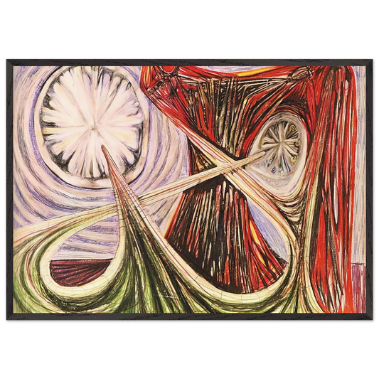 SPACE TRAVEL STAR TRAVEL 1938 - Roberto Matta Framed Art Print – Black Wooden Frame - Default Title - -Framed Art Print