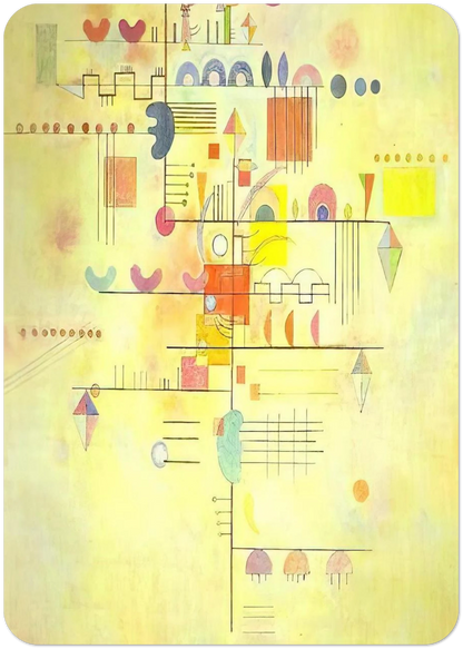 GENTLE ACCENT 1934 By Wassily Kandinsky Pack of 10 Post Cards | Wassily Kandinsky Post Cards | A6 (10.5 x 14.8 cm) - 4.1 x 5.8 inches