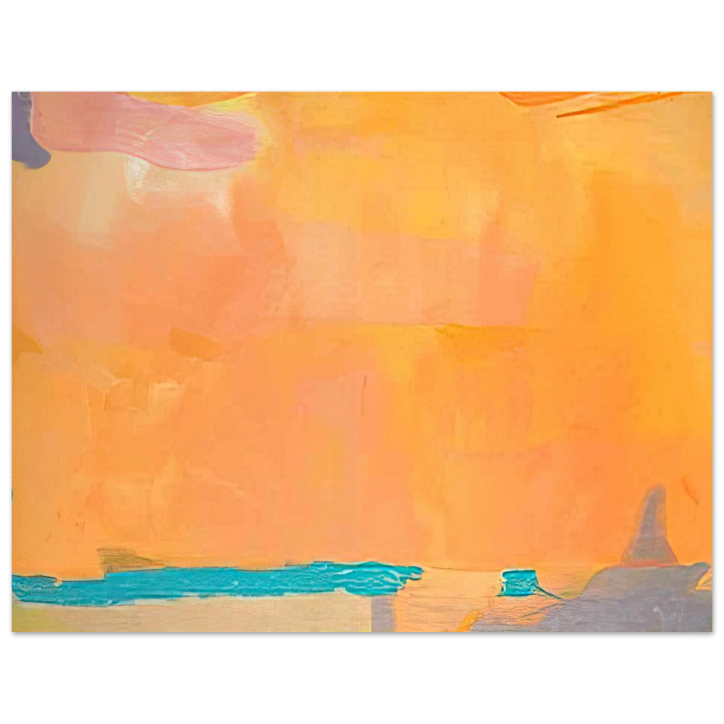Helen Frankenthaler - Royal Fireworks - 1975 Wall art - 45x60 cm / 18x24 inches - Premium Wooden Framed Poster With Fine Art Paper - Black frame