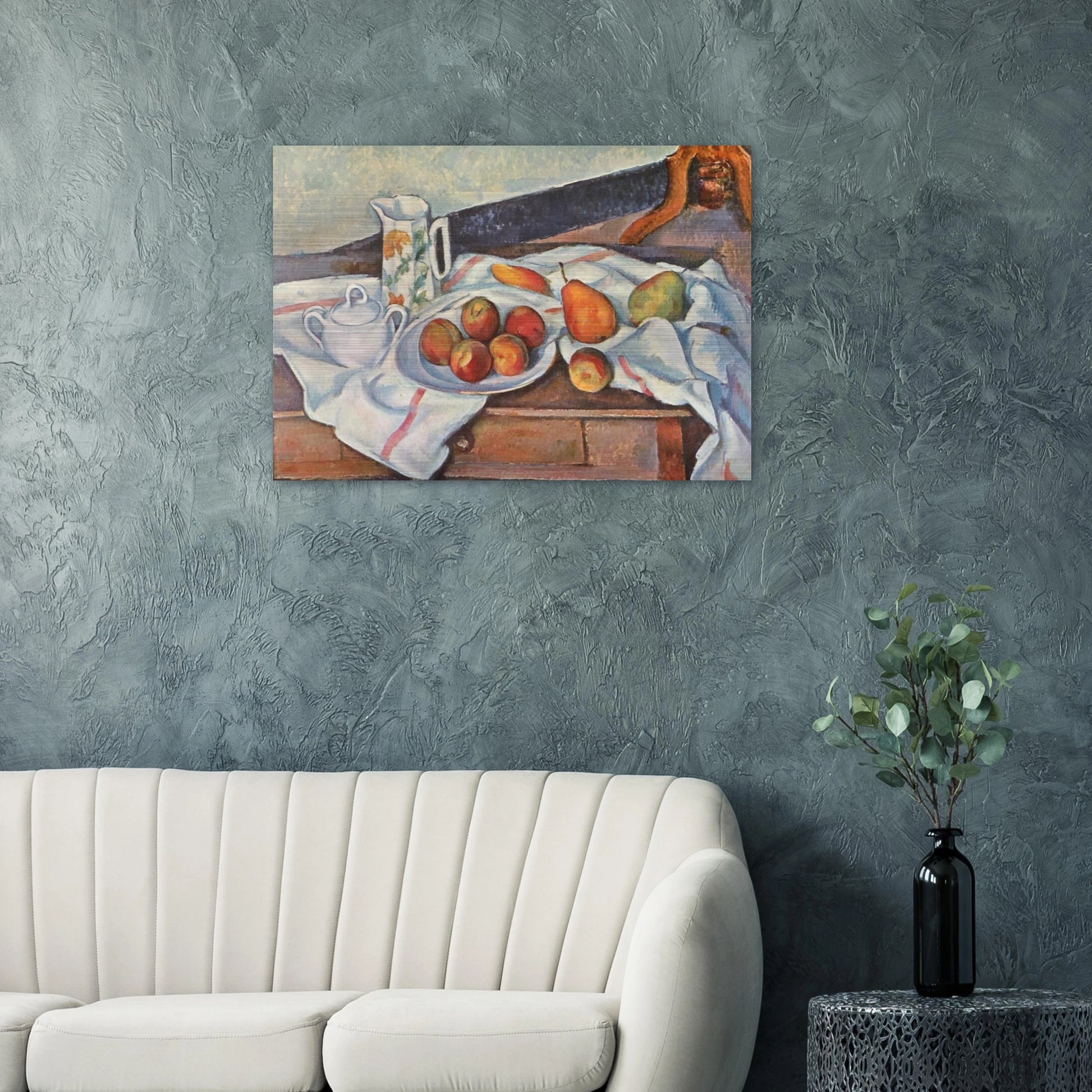 Still Life with Sugar - Paul Cézanne Brushed Aluminum Print - 70x100 cm / 28x40 inches | Paul Cézanne Aluminum Print | Paul Cézanne Prints