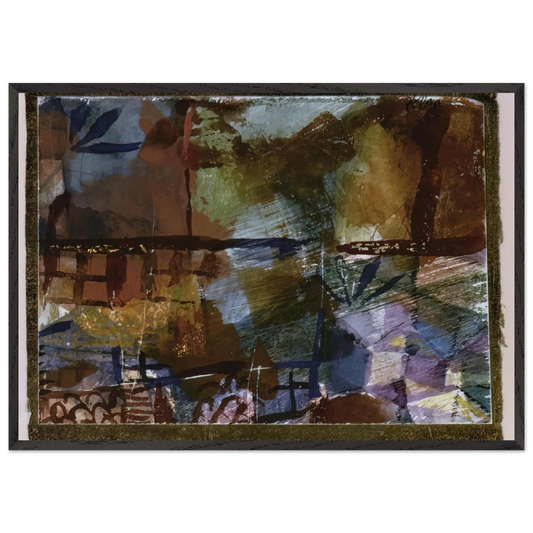 WINDOWS AND PALM TREES 1914 - Paul Klee Framed Art Print – Black Wooden Frame - Default Title - -Framed Art Print