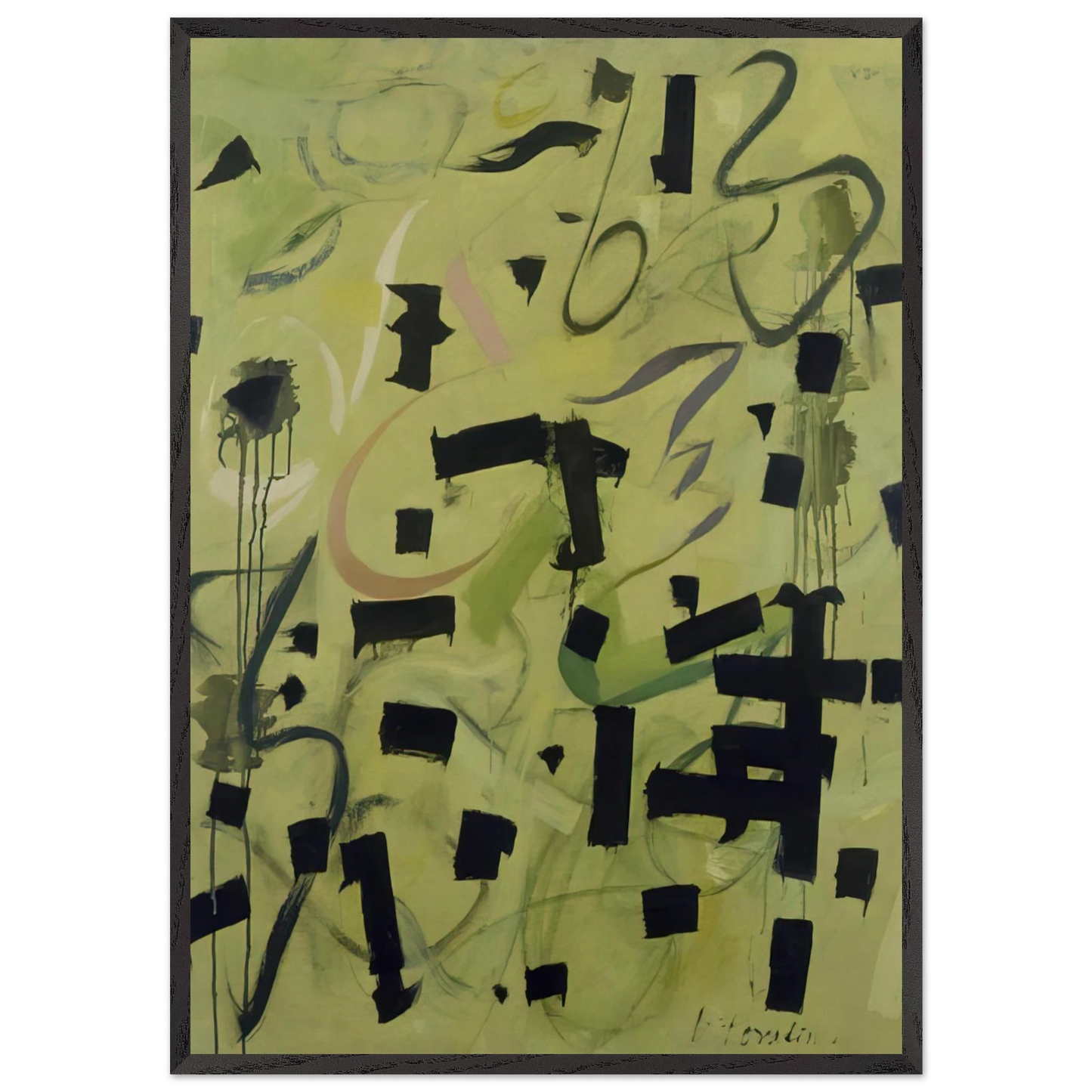 Number 12 - 1949 - Bradley Walker Tomlin Framed Art Print – Black Wooden Frame - Default Title - -Framed Art Print