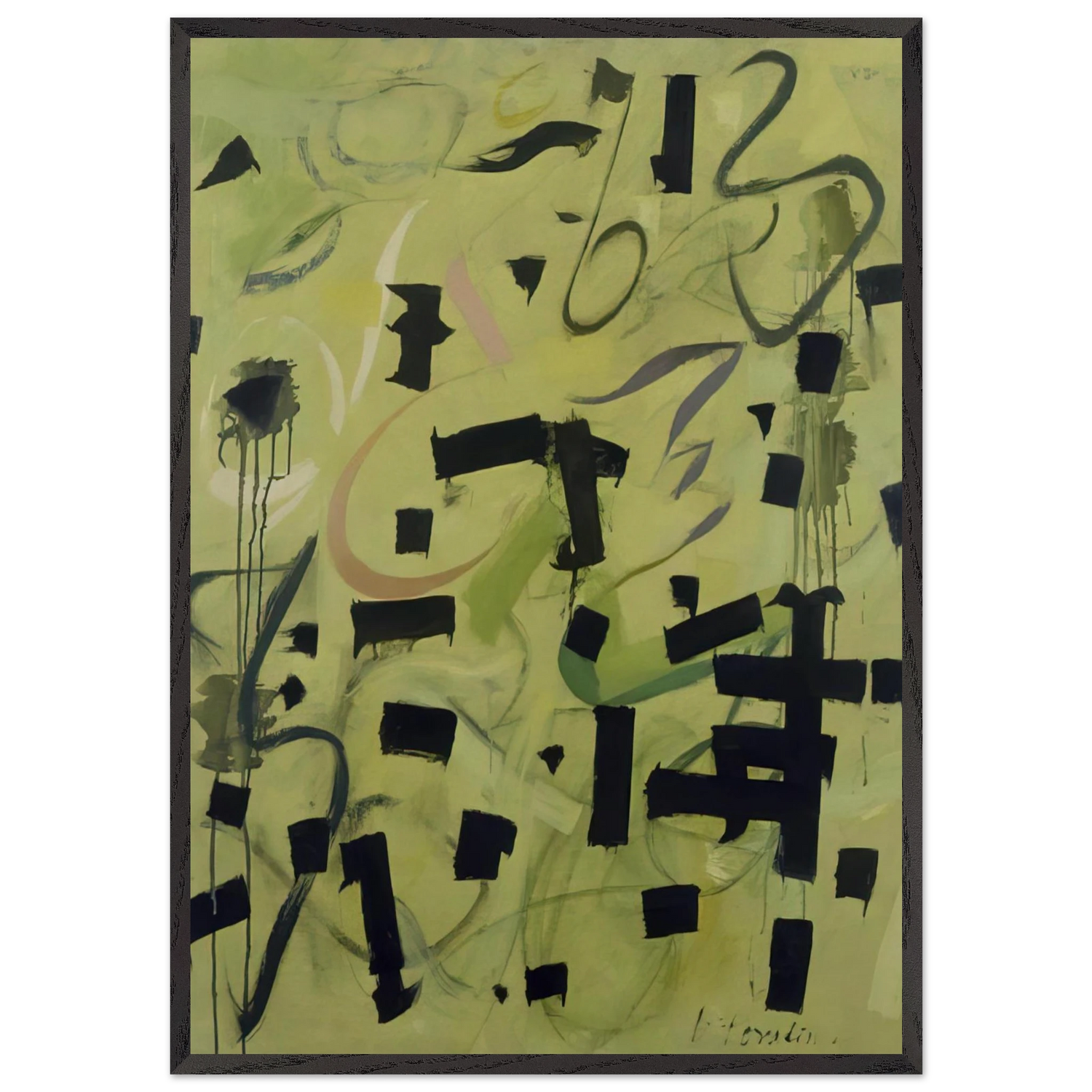 Number 12 - 1949 - Bradley Walker Tomlin Framed Art Print – Black Wooden Frame - Default Title - -Framed Art Print