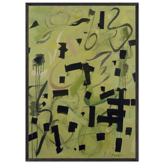 Number 12 - 1949 - Bradley Walker Tomlin Framed Art Print – Black Wooden Frame - Default Title - -Framed Art Print