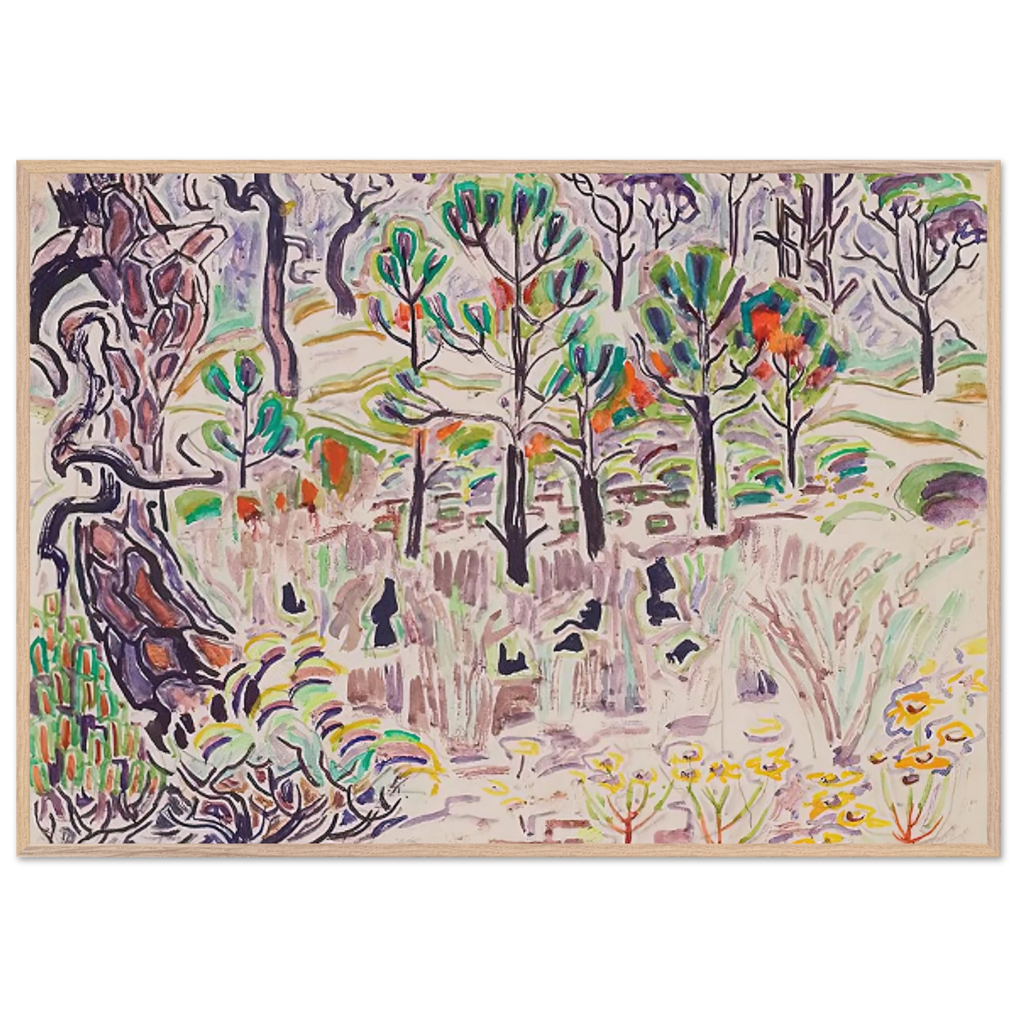 Walter Inglis Anderson - Walter Anderson Wall art - 60x80 cm / 24x32 Inches - Premium Wooden Framed Poster With Fine Art Paper - White frame