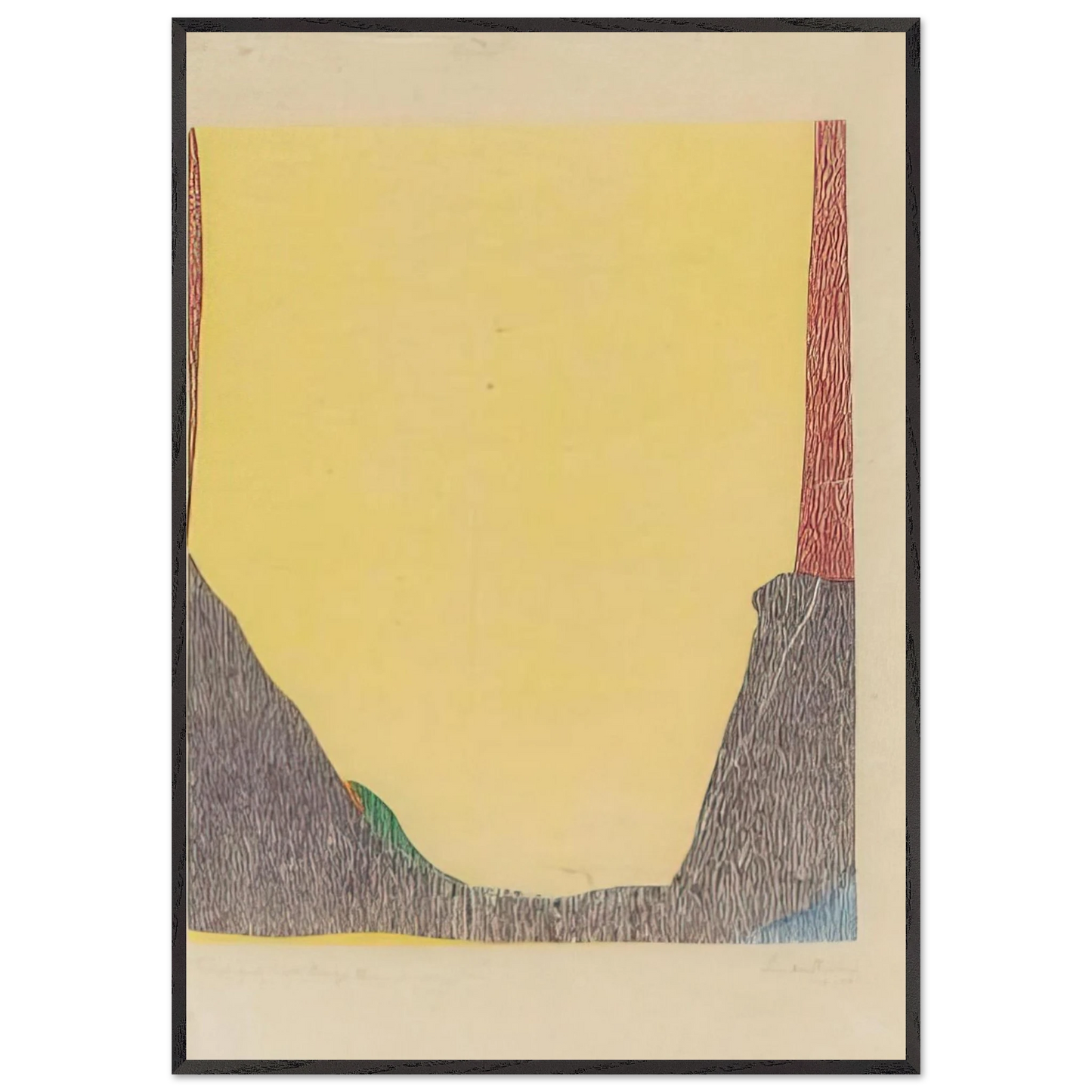 Helen Frankenthaler - East and Beyond - 1973 Wall art - 45x60 cm / 18x24 inches - Premium Wooden Framed Poster With Fine Art Paper - Wood frame