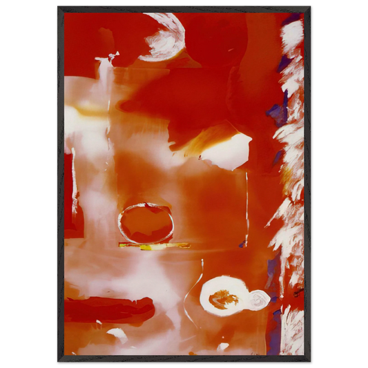 Seeing the Moon on a Hot Summer Day - 1987 - Helen Frankenthaler Framed Art Print – Black Wooden Frame - Default Title - -Framed Art Print