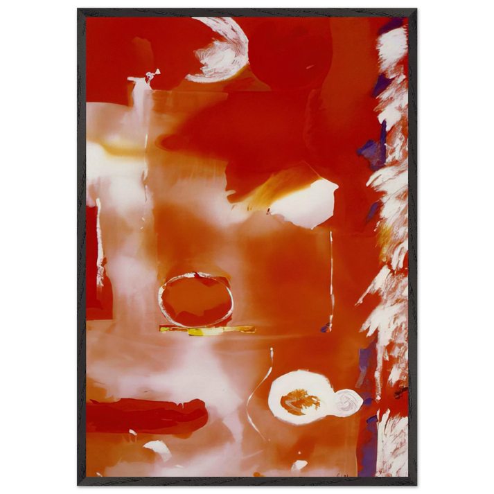 Seeing the Moon on a Hot Summer Day - 1987 - Helen Frankenthaler 70x100 cm / 28x40 inches Framed Art Print – Black Wooden Frame