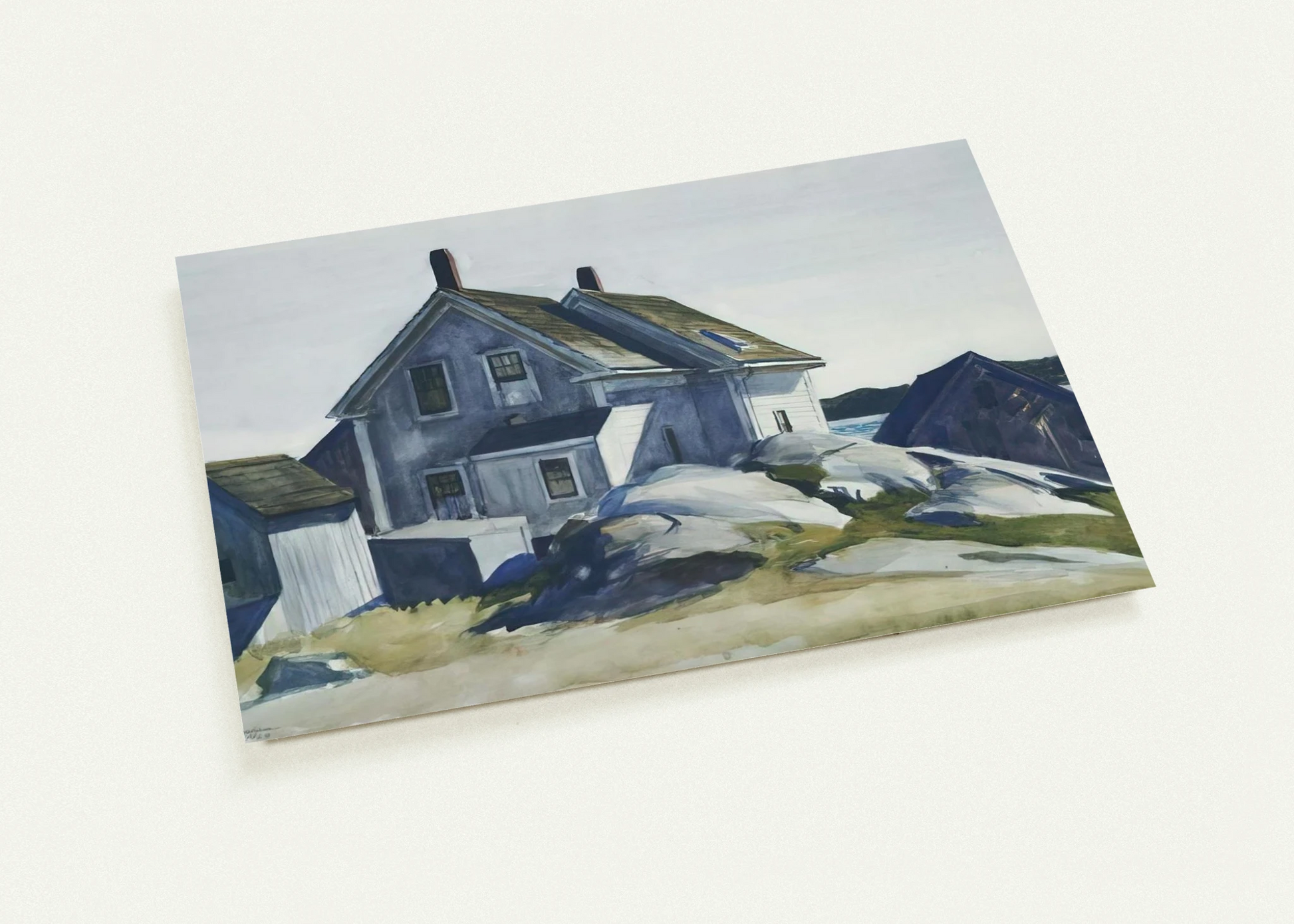 House at the Fort, Gloucester By Edward Hopper Pack of 10 Post Cards | Edward Hopper Post Cards | A6 (10.5 x 14.8 cm) - 4.1 x 5.8 inches
