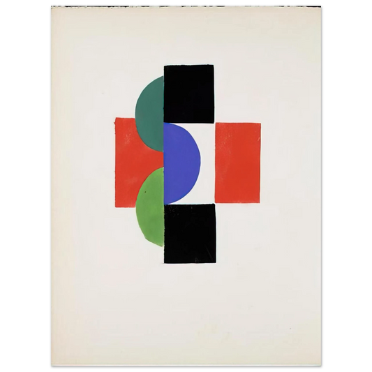 Sonia Delaunay - UNTITLED GOUACHE ILLUSTRATION FOR TRISTAN TZARA S LE FRUIT PERMIS 1956 Fine Art Poster - Default Title
