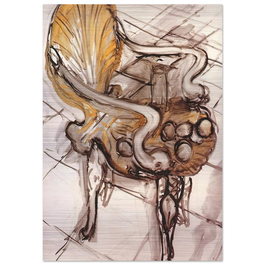 VENETIAN ARMCHAIR WITH FRUITS 1942 - Henri Matisse Brushed Aluminum Print - 70x100 cm / 28x40 inches | Henri Matisse Aluminum Print | Henri Matisse Prints