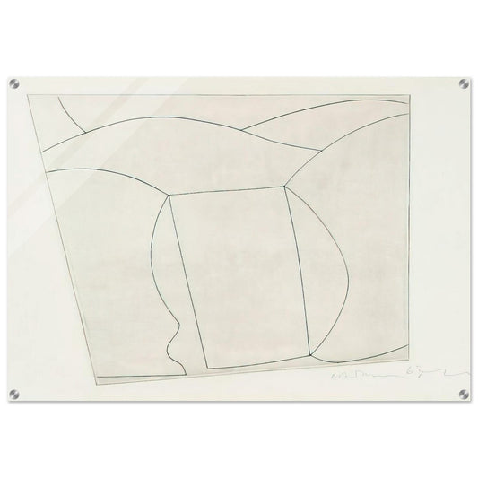 3 forms in a landscape - 1967 - Ben Nicholson Acrylic Print - 70x100 cm / 28x40″ inches