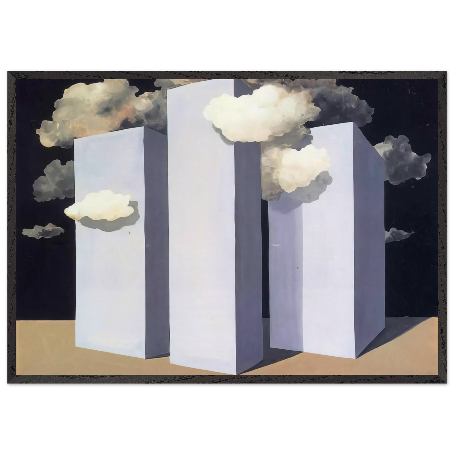 A STORM 1932 - Rene Magritte Framed Art Print – Black Wooden Frame - Default Title - -Framed Art Print