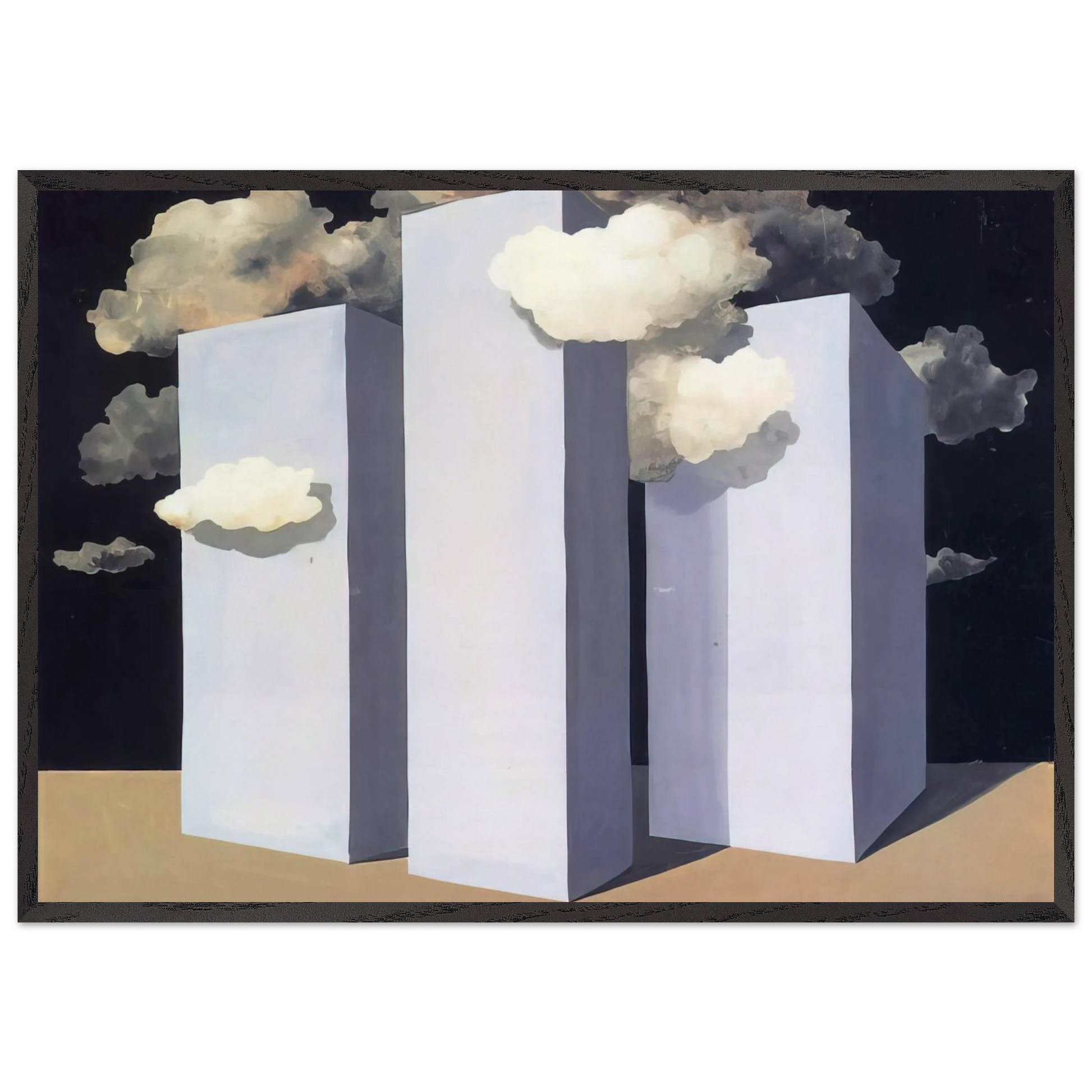 A STORM 1932 - Rene Magritte Framed Art Print – Black Wooden Frame - Default Title - -Framed Art Print