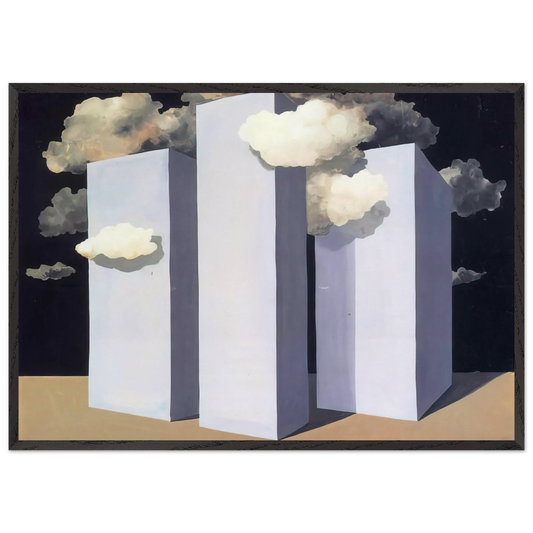 A STORM 1932 - Rene Magritte Framed Art Print – Black Wooden Frame - Default Title - -Framed Art Print