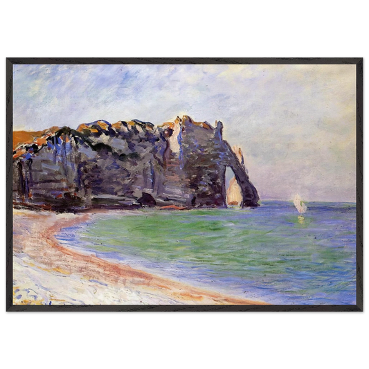 The Manneport Etretat the Porte dAval - claude monet Framed Art Print – Black Wooden Frame - Default Title - -Framed Art Print