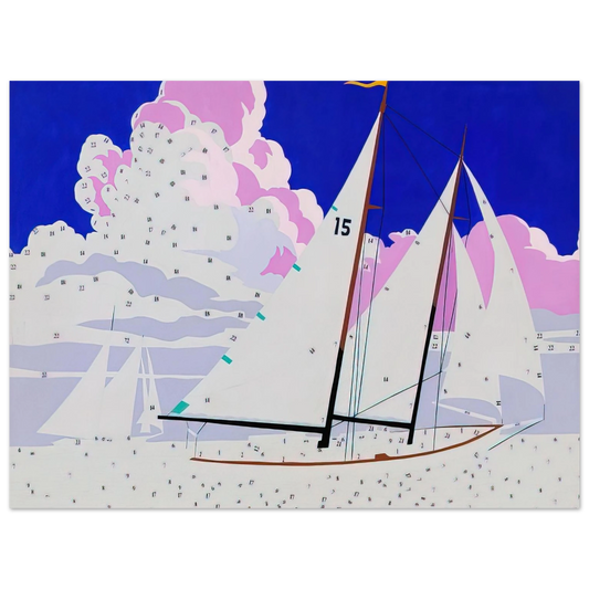 Andy Warhol - Do It Yourself  Sailboats  Fine Art Poster - 13x18 cm / 5x7 inches
