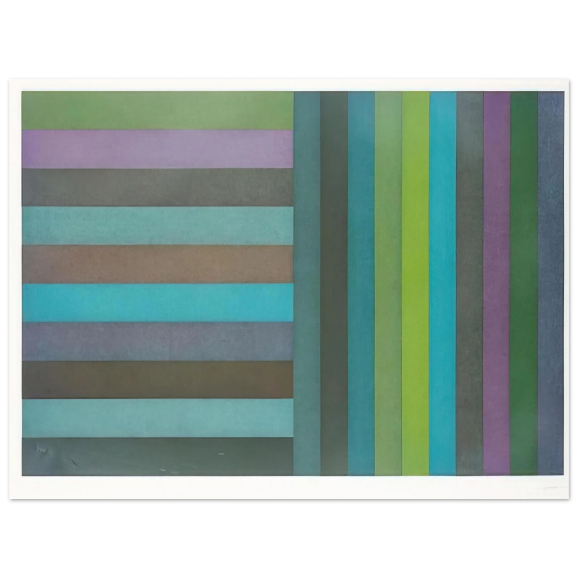 Sol LeWitt - Horizontal Colour Bands and Vertical Colour Bands I Fine Art Poster - Default Title