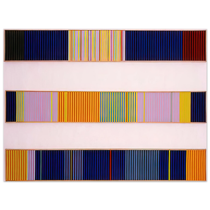 Gene Davis - Triple Jump - 1962  75x100 cm / 30x40inches Fine Art Poster