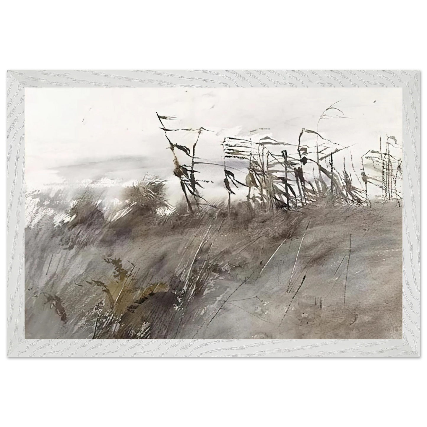 Andrew Wyeth - NOVEMBER FIRST 1950 Wall Art - 30x40 cm / 12x16 inches - Premium Wooden Framed Poster With Fine Art Paper - Black frame