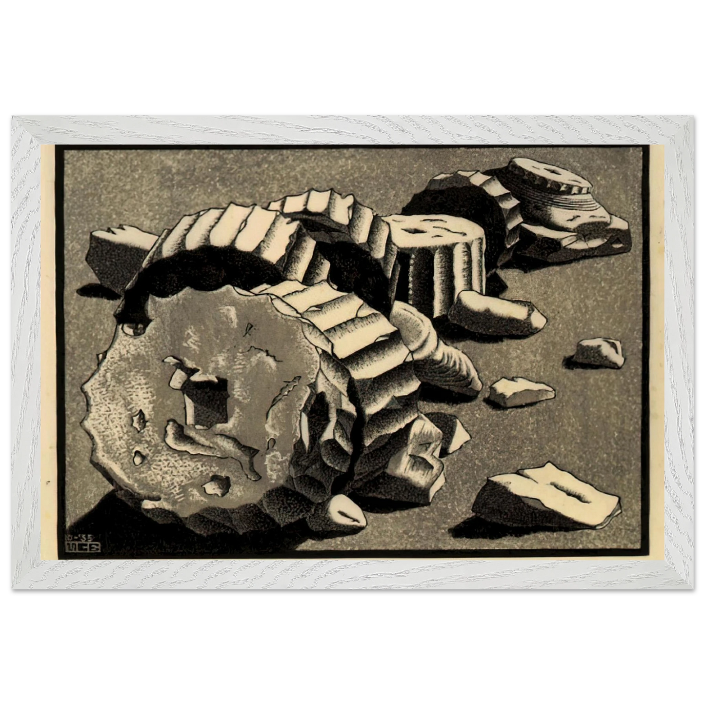 MC Escher - SELINUNTE SICILY OCTOBER 1935 1935 Wall Art - 60x80 cm / 24x32 inches - Fine Art Poster - -
